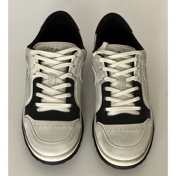 Gucci Dali Soft White/Black Leather Sneakers 13 US (Gucci 12.5) Italy 741656 NIB main image 14